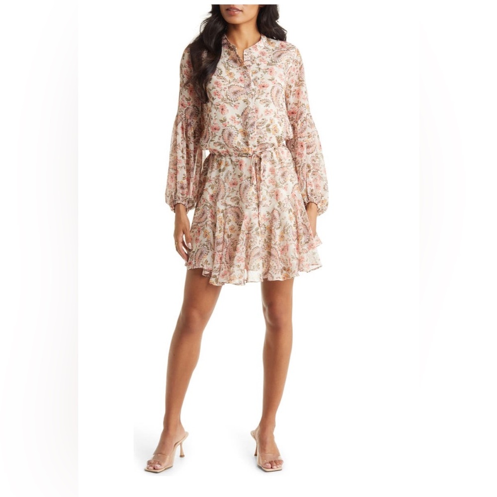 NW VICI mini dress with tie at waist